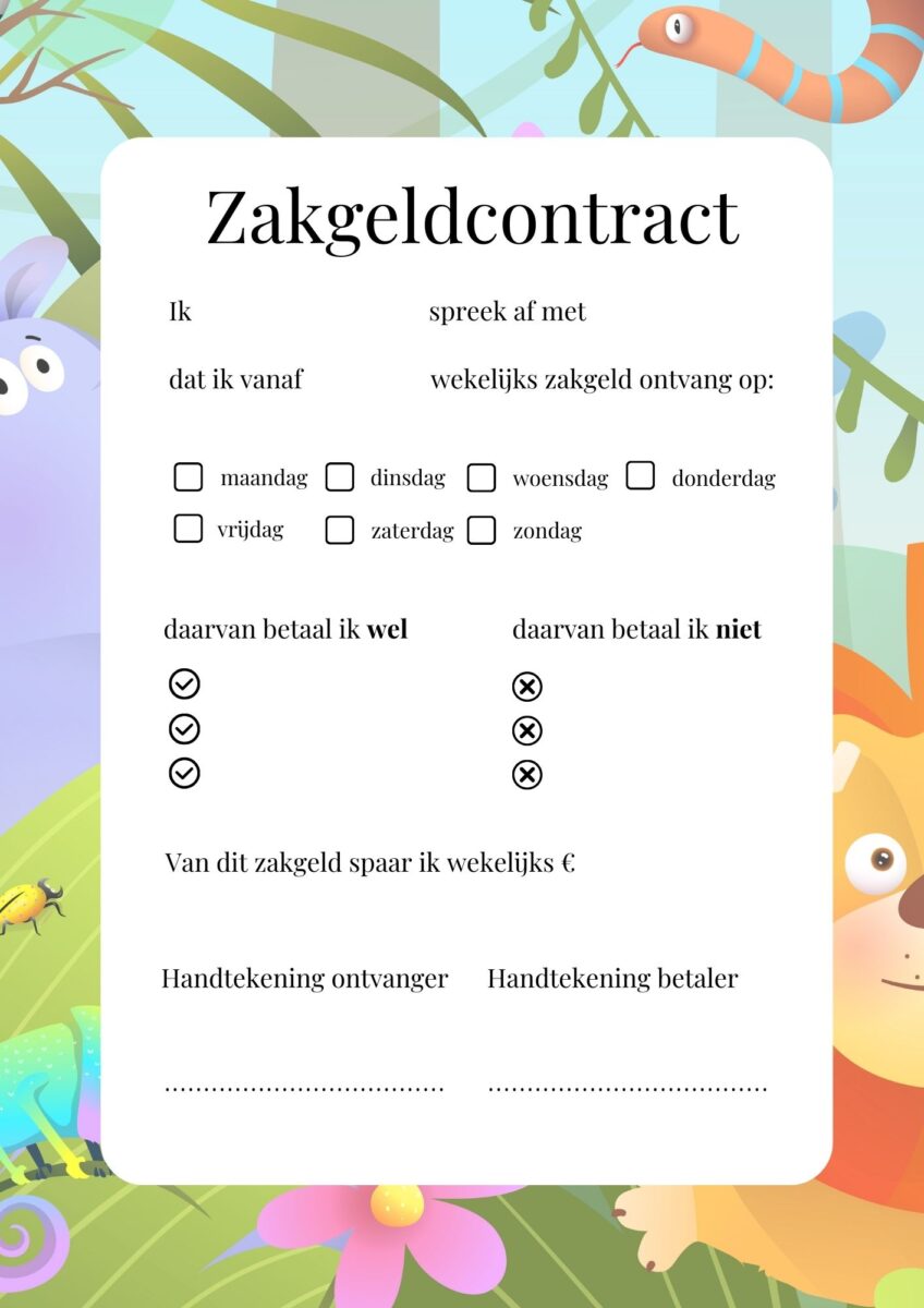 zakgeld contract jungle