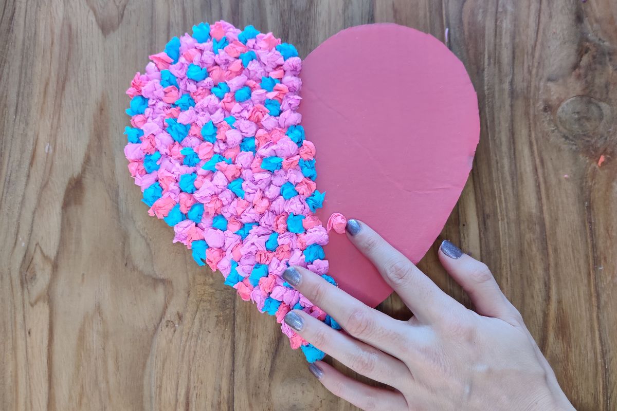 hartje knutselen stap 2