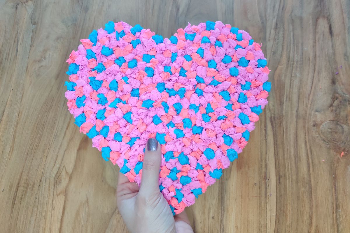 hartje knutselen stap 3