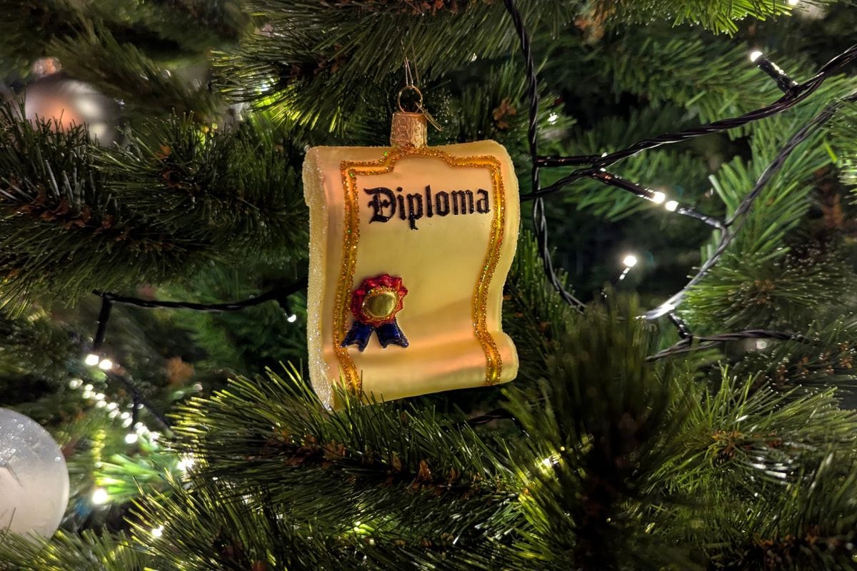 kerstornament diploma