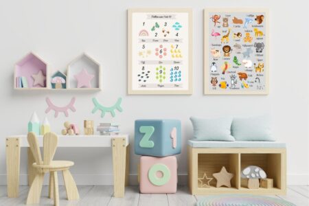 speelhoek in de woonkamer