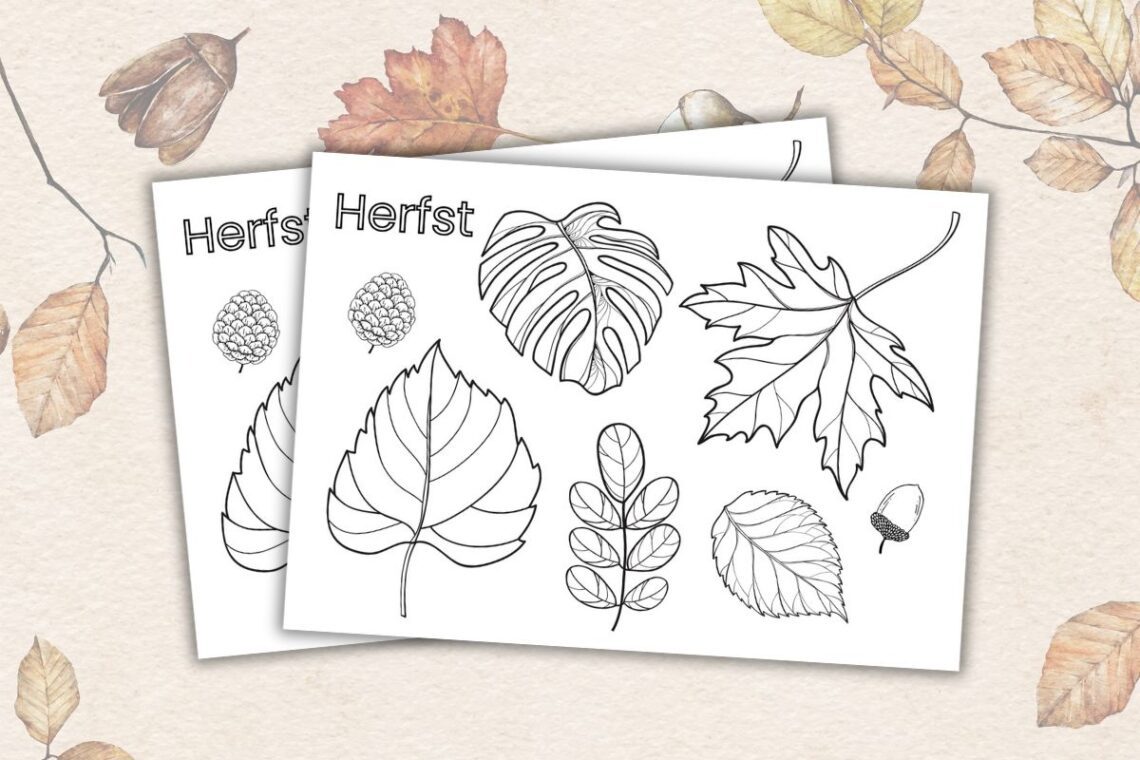 herfst kleurplaat