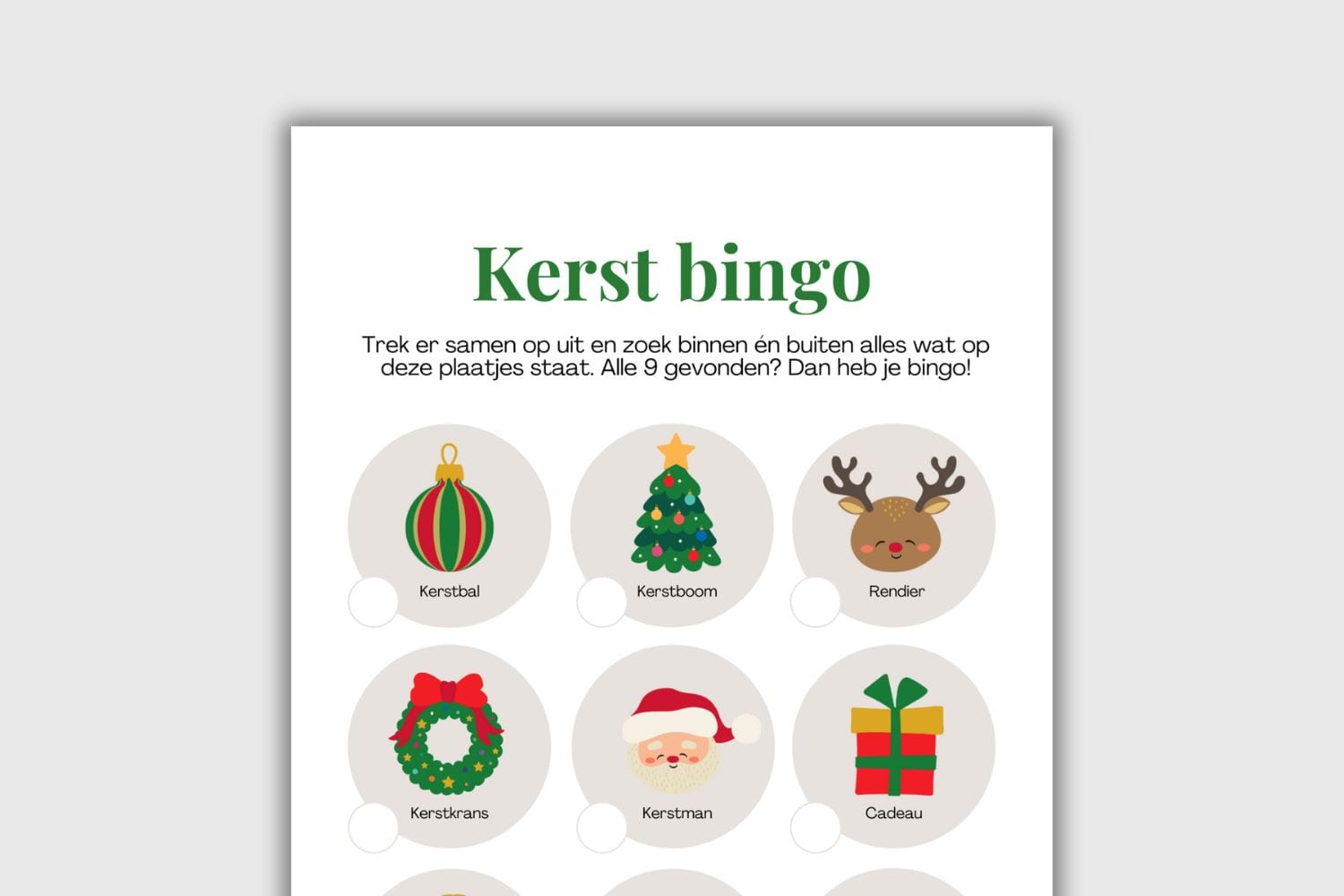 Kerst speurtocht detail