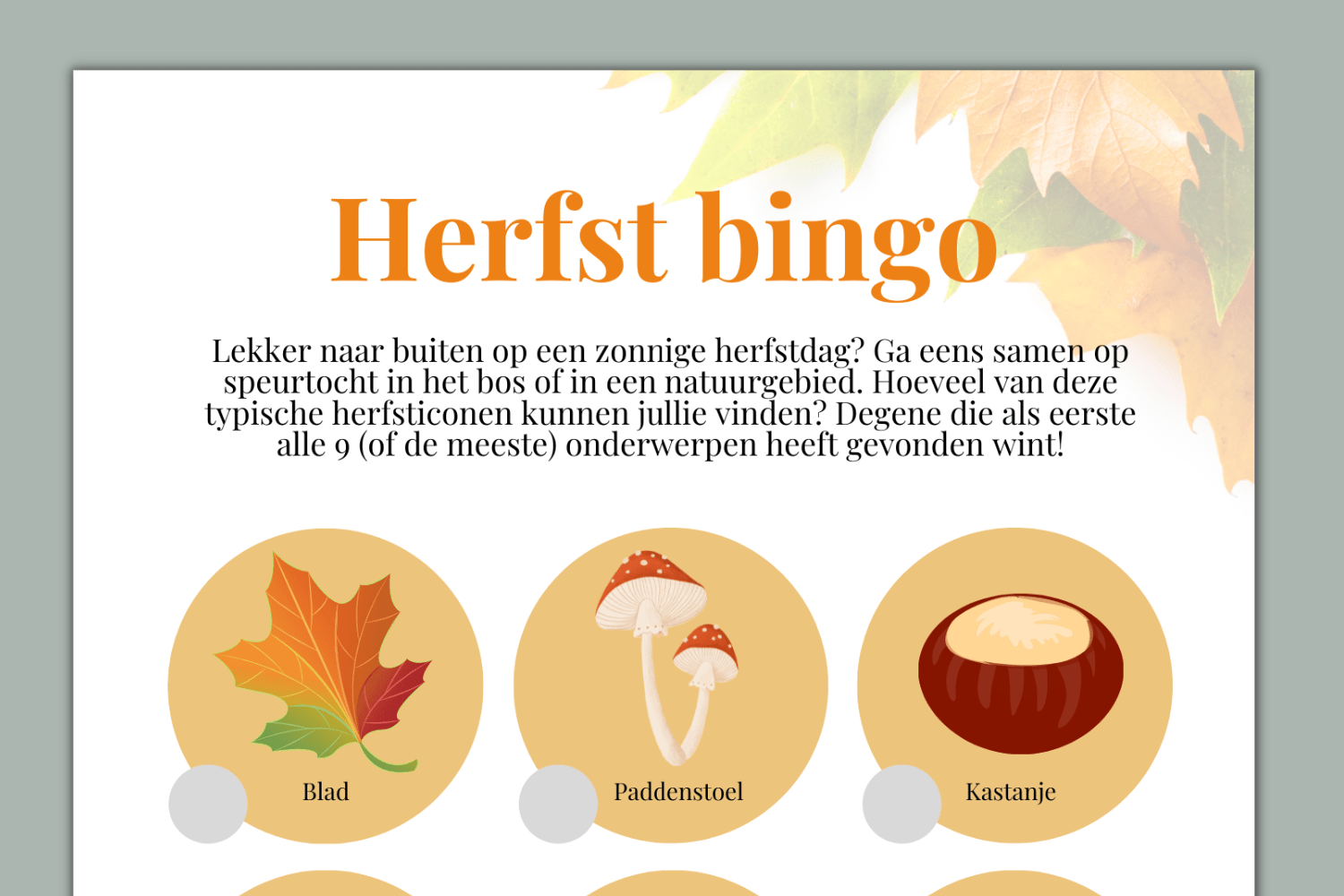 herfst speurtocht detail