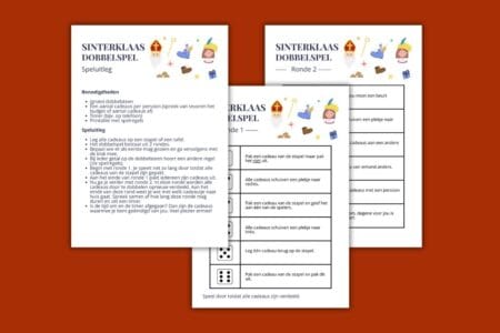 Sinterklaas dobbelspel spelregels printable