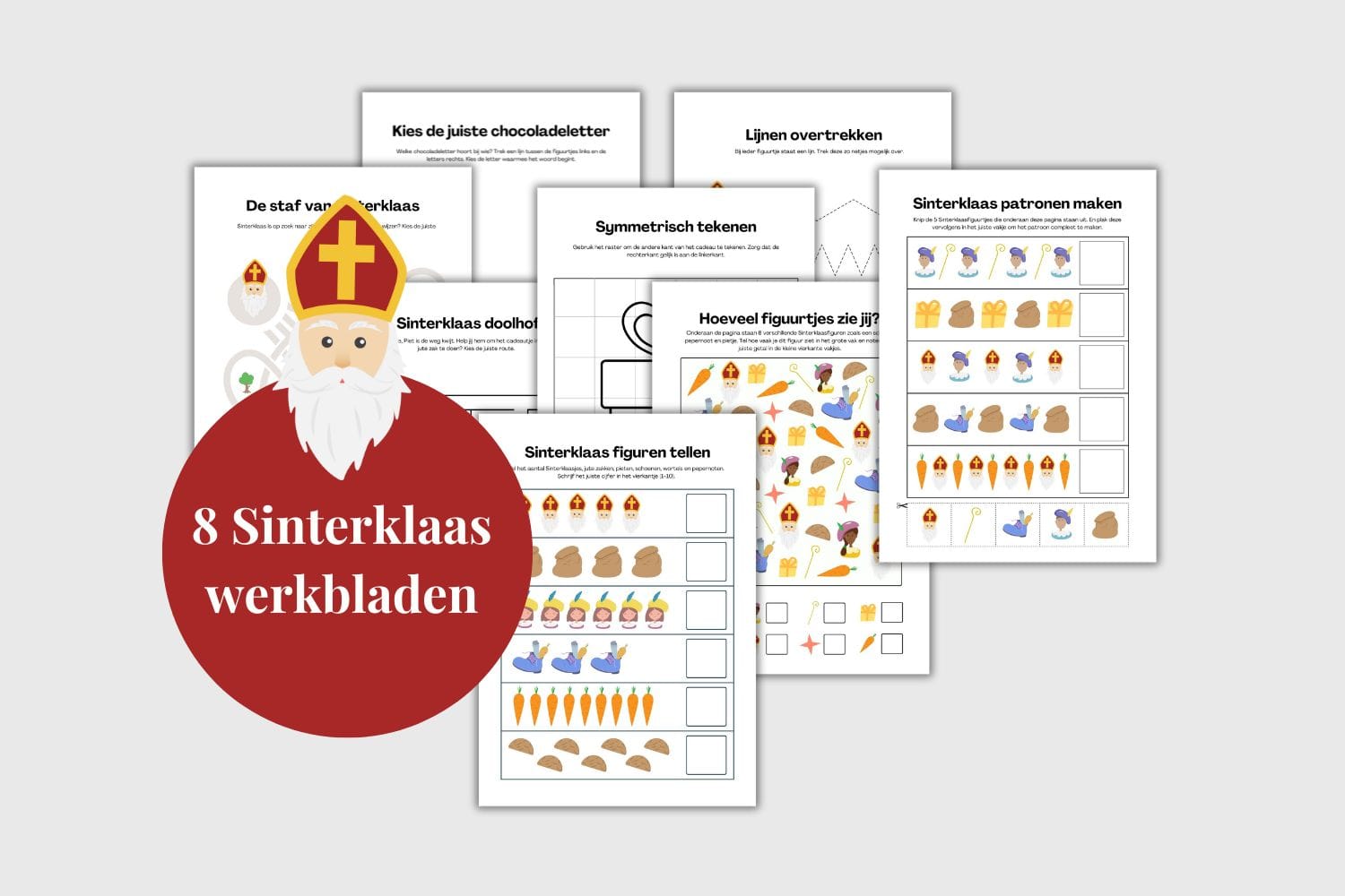 Sinterklaas werkbladen 2025