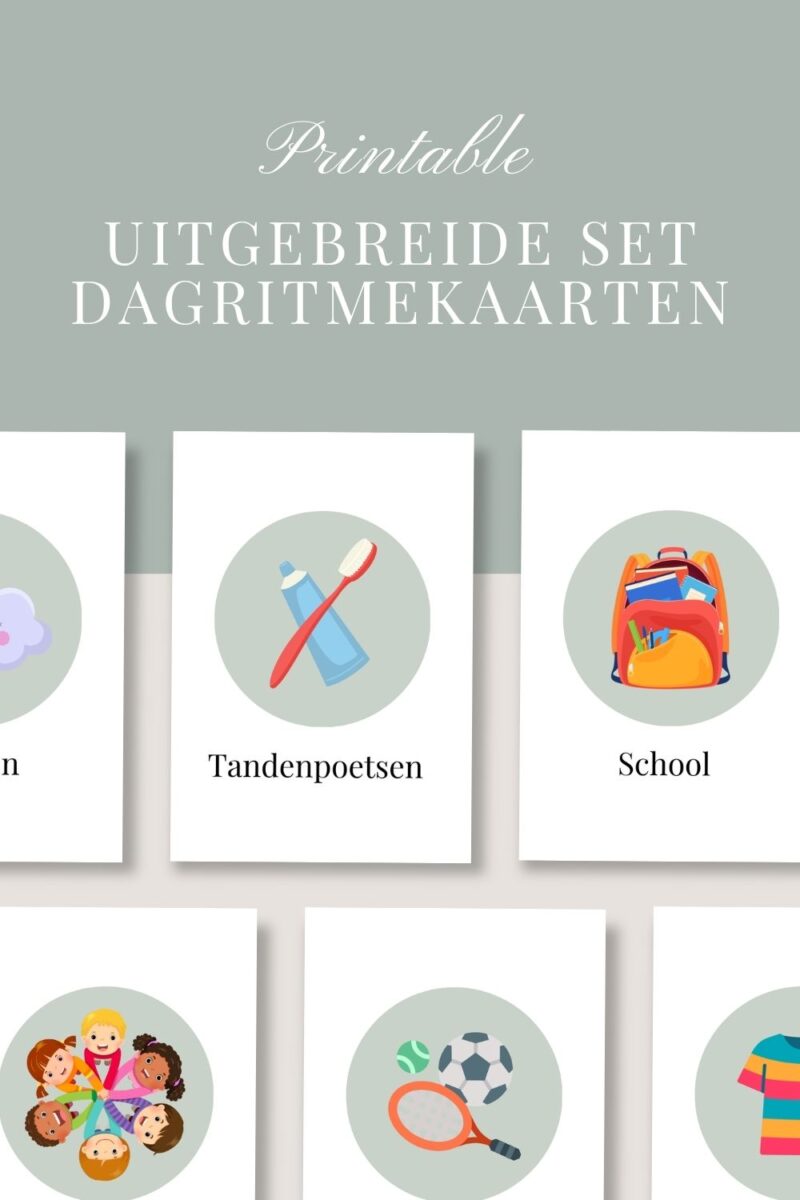 dagritmekaarten printable pinterest