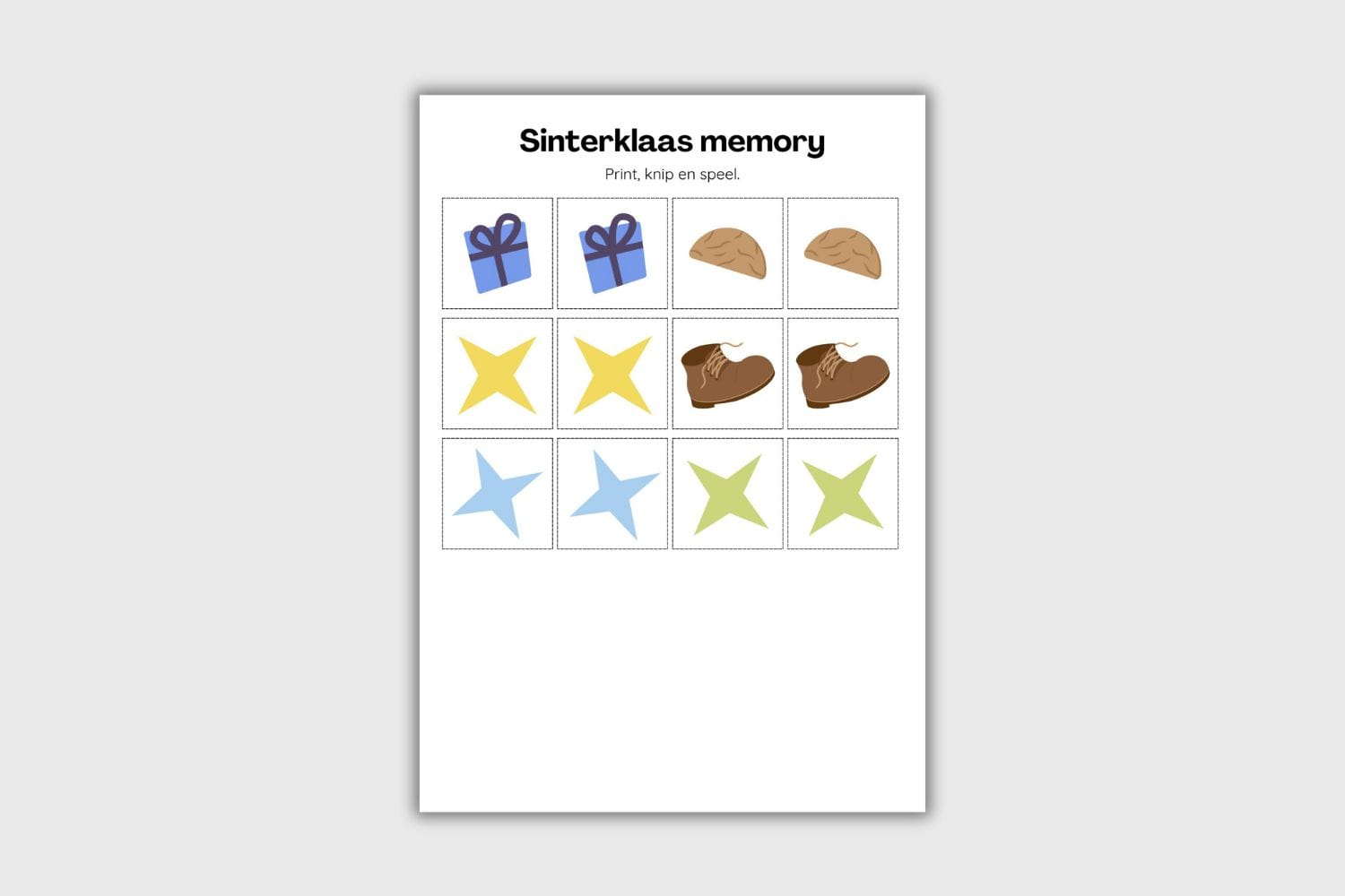 Sinterklaas memory spel 2
