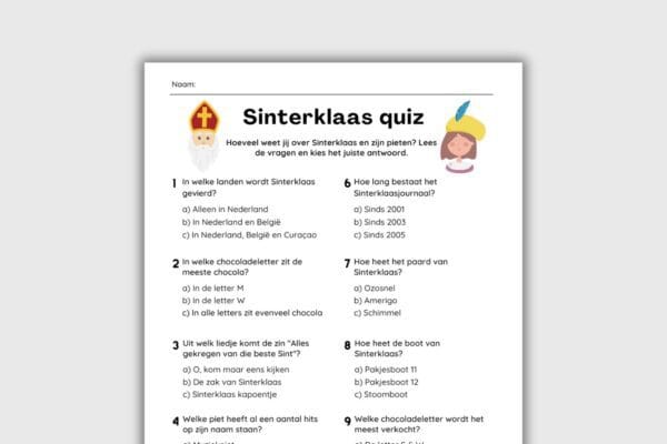 Sinterklaas voordeelbundel quiz