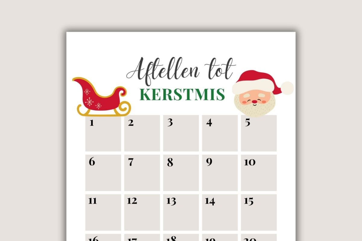 kerst aftelkalender detail