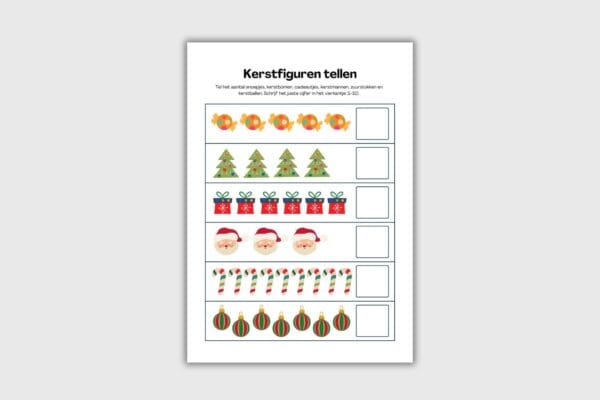 kerst werkbladen