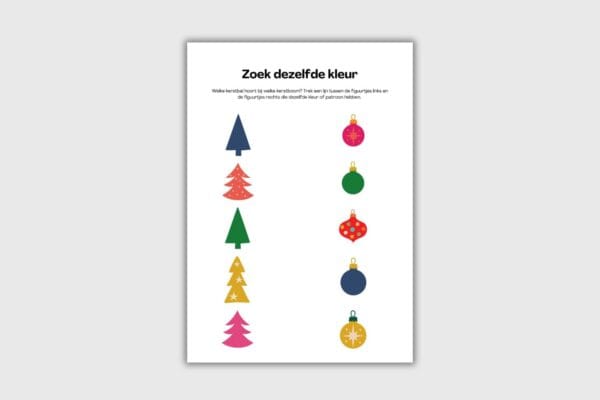 kerst werkbladen