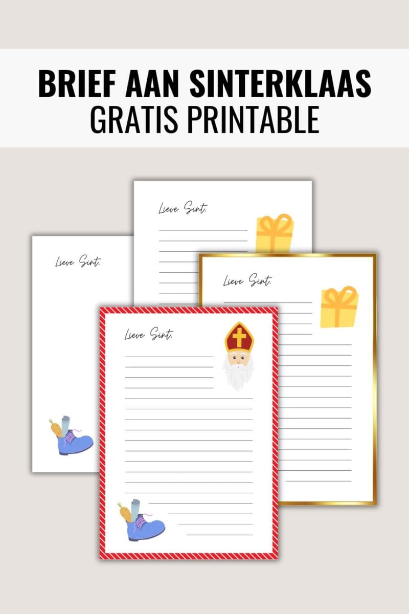 Brief aan Sinterklaas pinterest