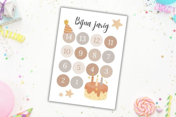 verjaardag aftelkalender printable